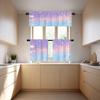 BaoNews Purple Fantasy Star Kitchen Valances for Windows,Blue Rainbow Blackout Valances Curtains Multilayer Polyester Drapes for Kitchen Bedroom 2 Pack 52X18 Inches view 3