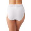 Wacoal Women's Comfort Touch Hi Cut Brief Panty, White, X-Large view 2
