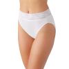 Wacoal Women's Comfort Touch Hi Cut Brief Panty, White, X-Large view 3