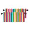 BaoNews Etro Multicolor Stripes Kitchen Valances for Windows,Colorful Stripes Bright Stylish Blackout Valances Curtains Multilayer Polyester Drapes for Kitchen Bedroom 2 Pack 52X18 Inches view 1