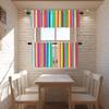 BaoNews Etro Multicolor Stripes Kitchen Valances for Windows,Colorful Stripes Bright Stylish Blackout Valances Curtains Multilayer Polyester Drapes for Kitchen Bedroom 2 Pack 52X18 Inches view 2