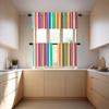 BaoNews Etro Multicolor Stripes Kitchen Valances for Windows,Colorful Stripes Bright Stylish Blackout Valances Curtains Multilayer Polyester Drapes for Kitchen Bedroom 2 Pack 52X18 Inches view 3