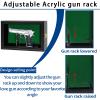 Medikaison Handgun Pistol Revolver Gun Display Case Wall Mount Lockable Green Felt Wood Cabinet w/ 98% UV Protection Acrylic Clear Door Gun Shadow Box Stand Rack Holder view 3