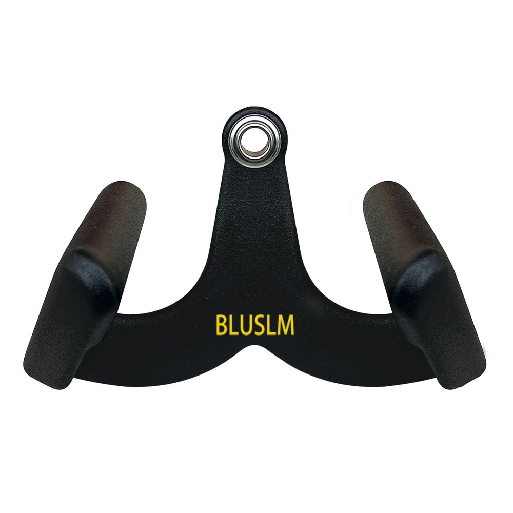 BLUSLM LAT Pull Down Bar for Cable Machine, LAT Pulldown Attachments T-bar V-bar Cable Attachment for Gym, Back Tricep Strength Training Handle (BL01)