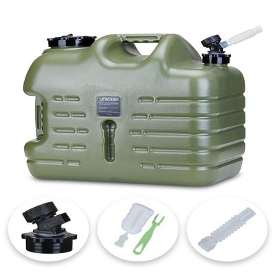 UPWOIGH Camping Water Container, 6.6 Gallon Big Water Jug(25L), Truly No Leakage Water Storage, Military Green Water Tank,BPA Free Overlanding Gear