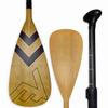 Adjustable Bamboo Paddleboard Paddle - VAMO Carbon Fiberglass Adjustable Paddle with ABS Edge for SUP, SUP Surf, or Paddleboarding (Bamboo Brown) view 1