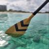Adjustable Bamboo Paddleboard Paddle - VAMO Carbon Fiberglass Adjustable Paddle with ABS Edge for SUP, SUP Surf, or Paddleboarding (Bamboo Brown) view 3