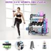 Dumbbell Rack,VOPEAK Weight Rack for Dumbbells, Weight Rack for Home Gym, Home Gym Storage Rack for Yoga Mat Kettlebells and Strength Training Equipment, Dumbbell Rack Stand only with Wheels view 2