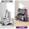 Dumbbell Rack,VOPEAK Weight Rack for Dumbbells, Weight Rack for Home Gym, Home Gym Storage Rack for Yoga Mat Kettlebells and Strength Training Equipment, Dumbbell Rack Stand only with Wheels view 4