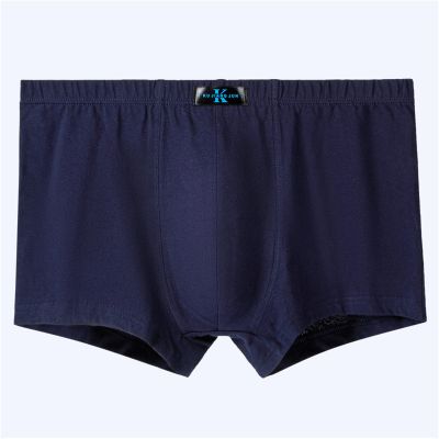 2Pcs Men's Boxers Panties Male Underpants Shorts Boxers Underwear Slip Cotton Corner Panties,Blue,6XL