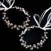 DonLeeving 2 PACK Wedding Hair Accessories - Flower Girl Headpiece & Headband - White Flower Pearl Hair Dress for Bride view 1