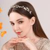 DonLeeving 2 PACK Wedding Hair Accessories - Flower Girl Headpiece & Headband - White Flower Pearl Hair Dress for Bride view 4