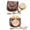 Brass Compass 'Not All Those Who Wander are Lost' Personalized Compass with Leather Case - Inspirational Compass for Wanderer Traveler Graduation Gift Birthday Gift Travel Gift view 4