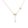MIKAMU bow Pendant Necklaces for Women CZ cubic zirconia 14K Gold Plated Pendant Necklace bow Valentine's Day Jewelry Sister Wife Girlfriend view 1