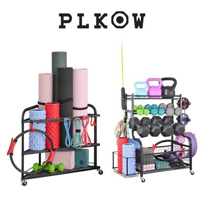 PLKOW Dumbbell Rack, Yoga Mat Storage Rack, Home Gym Storage Rack for Yoga Mat
