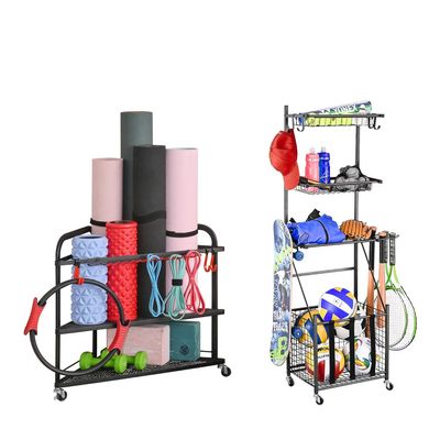 PLKOW Sports Equipment Storage for Garage, Yoga Mat Storage Rack, Home Gym Storage Rack for Yoga Mat