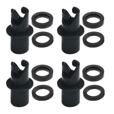 kingsea Inflatable Kayak Pump Adapter,Paddle Board Air Pump Hose Adapter Air Valve Nozzle Kayak Air Pump Replacement Accessories for Inflatable Boat Bed Halkey Roberts (4Pack)