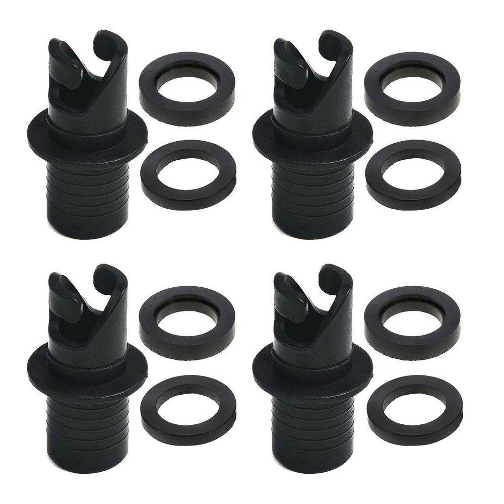 kingsea Inflatable Kayak Pump Adapter,Paddle Board Air Pump Hose Adapter Air Valve Nozzle Kayak Air Pump Replacement Accessories for Inflatable Boat Bed Halkey Roberts (4Pack)
