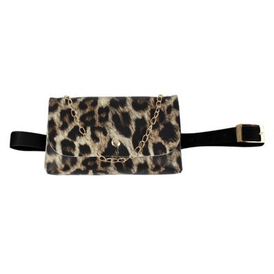 Women Mini Chain Fanny Pack Waist Bag with Belt Cellphone Pouch Purse for Travel Workout Running Hiking