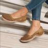 ZBYY Womens Cutout Sandals Summer Hollow Out Pumps Sandals Closed Toe Dress Wedge Sandals Breathable Walking Shoes view 2