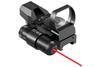 Lancer Tactical 1X22X33 Reflex Sight Red Dot Sight Red Green 4 Reticle Optics with Red Laser for 20mm Rail view 1