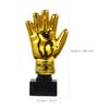 NOLITOY Goalkeeper Gloves Golden Trophy, 10.41 Inch Golden Goalie Gloves Shape Soccer Match Award Toy with Base for Office, School, and Kindergarten Recognition view 4