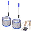 Glemall Table Tennis Balls Collector - 2 Set Ping Pong Ball Picker Upper Retriever with Adjustable Length Net Bag Handle for Storage - 120 Balls view 1