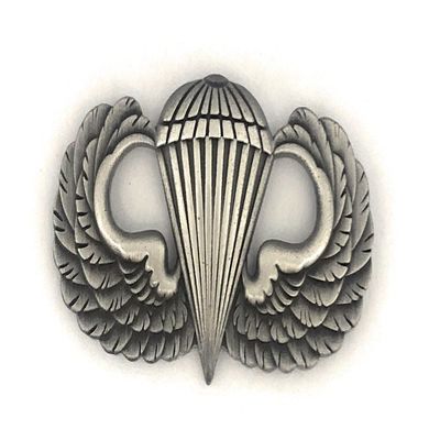 Insignia Depot US ARMY PARACHUTIST JUMP WING BASIC OXIDIZED SILVER OX FINISH