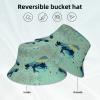 Horse Bucket Hat, Cute Animals Summer Beach Sun Hat Double Sided Foldable Outdoor Unisex Bucket Hat view 4