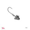 Qty 4 Fish WOW! 3oz Unpainted Shad Jig Head 32786 MUSTAD Hook 2X Strong 8/0 Black Nickel Hook Fish Head jig Plain Jigheads view 4