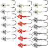 20pcs Mix Color Fish WOW! 3oz Shad Jig Head swimbait Jigheads Fishing Jig Hook Bait Spin Fish Head Jig with 32786 MUSTAD Sharp Hook 2X Strong 8/0 Black Nickel Hook Mix Colors view 1
