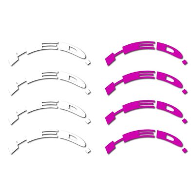 Hed White and Color kit 88mm Road Wheel Rim Bike Compatible Stickers