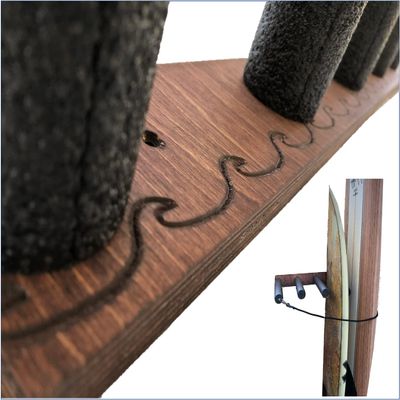 Quiver Keeper - 4 Board Vertical Surfboard Rack by Barrelkooks