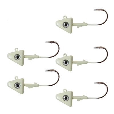 5pcs Fish WOW! 4oz Glow Shad Jig Head 32786 MUSTAD Hook 2X Strong 9/0 Black Nickel Hooks Fish Bait swimbait Head jig Jigheads