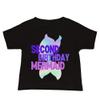 Baby Girls Second Birthday Mermaid Shirt for 2nd Birthday Shirt - Baby Jersey Short Sleeve Tee Black view 1