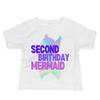 Baby Girls Second Birthday Mermaid Shirt for 2nd Birthday Shirt - Baby Jersey Short Sleeve Tee White view 1