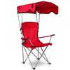 Henbanle Foldable Beach Canopy Chair, Sun Protection Camping Lawn Canopy Chair,330LBS Load Folding Seat with Cup Holder & Carry Bag (Red), (D0102) view 1