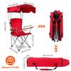 Henbanle Foldable Beach Canopy Chair, Sun Protection Camping Lawn Canopy Chair,330LBS Load Folding Seat with Cup Holder & Carry Bag (Red), (D0102) view 2