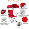 Henbanle Foldable Beach Canopy Chair, Sun Protection Camping Lawn Canopy Chair,330LBS Load Folding Seat with Cup Holder & Carry Bag (Red), (D0102) view 3