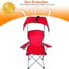 Henbanle Foldable Beach Canopy Chair, Sun Protection Camping Lawn Canopy Chair,330LBS Load Folding Seat with Cup Holder & Carry Bag (Red), (D0102) view 4