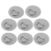 X AUTOHAUX 8pcs 8cm Gray D Ring Patch PVC Stainless Steel Round Shape D Ring Pad for Surfboard Inflatable Boat Kayak Canoe Deck view 1