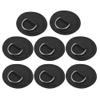 X AUTOHAUX 8pcs 8cm Black D Ring Patch PVC Stainless Steel Round Shape D Ring Pad for Surfboard Inflatable Boat Kayak Canoe Deck view 1