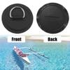 X AUTOHAUX 8pcs 8cm Black D Ring Patch PVC Stainless Steel Round Shape D Ring Pad for Surfboard Inflatable Boat Kayak Canoe Deck view 4