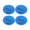 X AUTOHAUX 4pcs 11cm Blue D Ring Patch PVC Stainless Steel Round Shape D Ring Pad for Surfboard Inflatable Boat Kayak Canoe Deck view 1