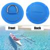 X AUTOHAUX 4pcs 11cm Blue D Ring Patch PVC Stainless Steel Round Shape D Ring Pad for Surfboard Inflatable Boat Kayak Canoe Deck view 4