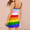 BAIKUTOUAN LGBT Rainbow Transgender Pride Flag Women's Tank Dress Sleeveless Mini Dress Swing Beach T Shirt Sundresses L view 2