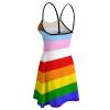 BAIKUTOUAN LGBT Rainbow Transgender Pride Flag Women's Tank Dress Sleeveless Mini Dress Swing Beach T Shirt Sundresses L view 3