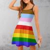 BAIKUTOUAN LGBT Rainbow Transgender Pride Flag Women's Tank Dress Sleeveless Mini Dress Swing Beach T Shirt Sundresses L view 4