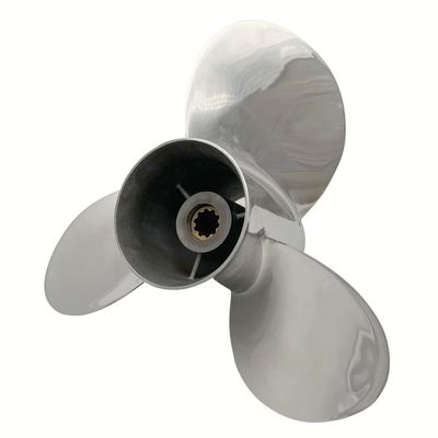 SLEIPNIR Boat Propeller 10 1/4x13 for Suzuki Outboard DF25-30 4 Stroke Stainless Steel 10 Tooth OEM NO:99105-00600-13P 10.25x13