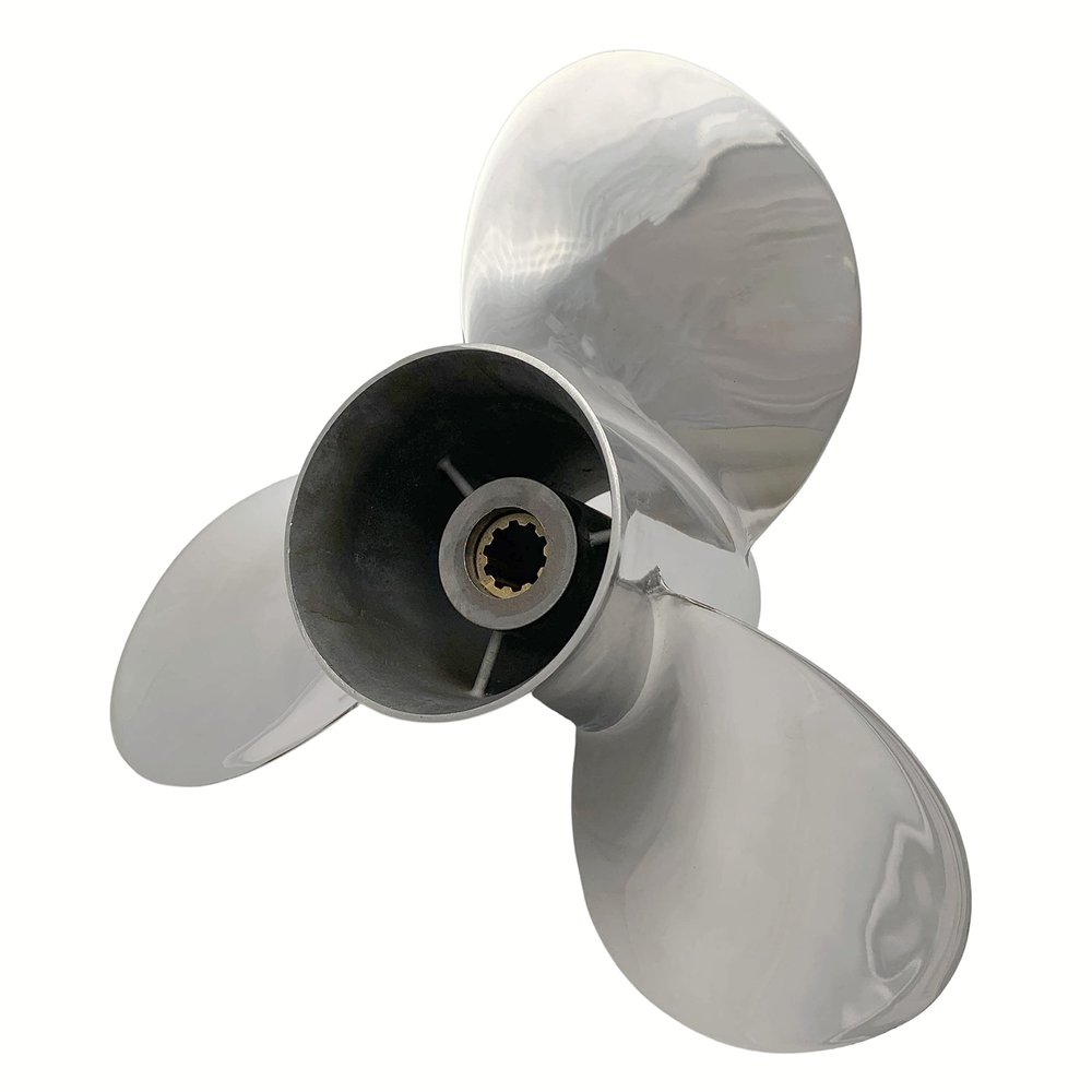 SLEIPNIR Boat Propeller 10 1/4x13 for Suzuki Outboard DF25-30 4 Stroke Stainless Steel 10 Tooth OEM NO:99105-00600-13P 10.25x13